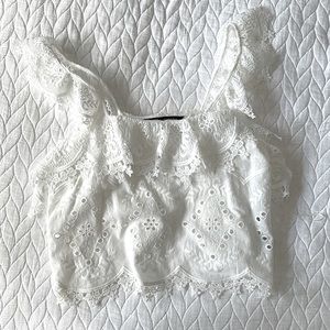 Zara white lace tank